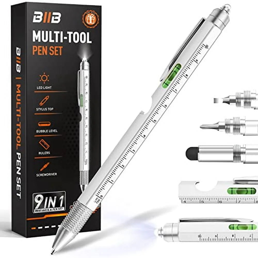 Stocking Stuffers Gifts for Men, 9 in 1 Multitool Pen, Cool Gadgets for Men Gifts, Gifts for Dad, Unique Gifts for Men, Husband, Grandpa, Dad Gifts from Daughter