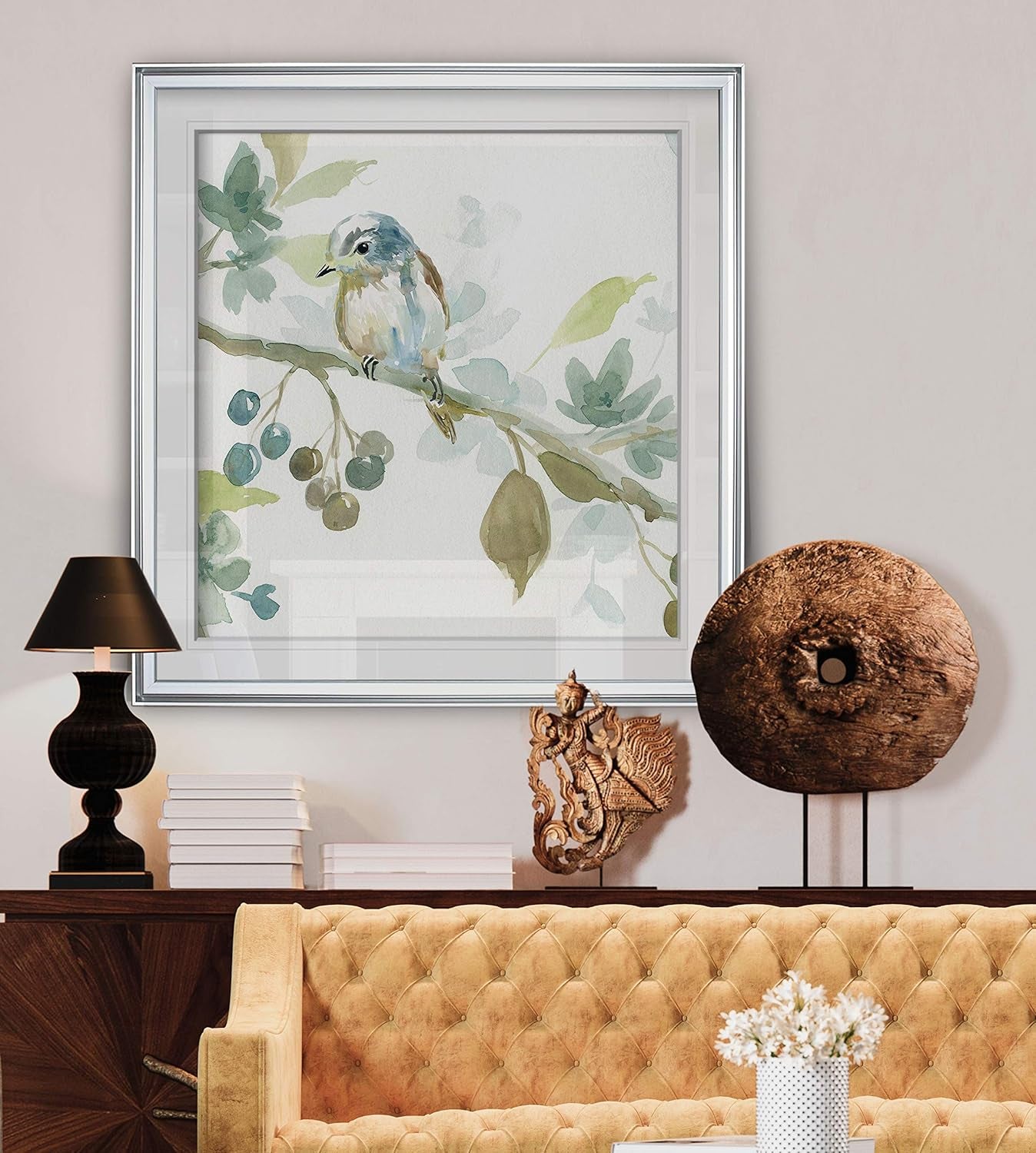 Spring Melody II Contemporary Artwork Bird Art Framed Scenic Giclee Canvas Prints Animals Wall Decor Painting