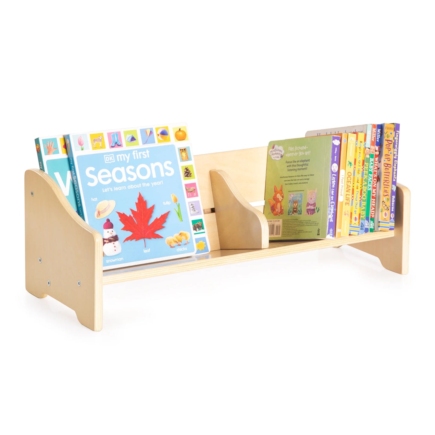 Tabletop Book Browser - Natural, Bookshelf for Kids, Home Office and School Furniture, Book Organizer