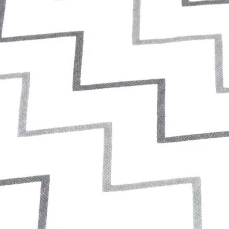 Modern Gray Zigzag Cotton Fitted Sheets, Crib Bed
