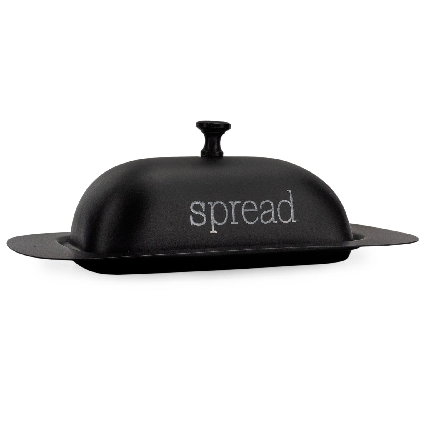 Large Enamelware Butter Dish (Black); Modern Farmhouse Enamel Butter Serving Dish W/ Lid