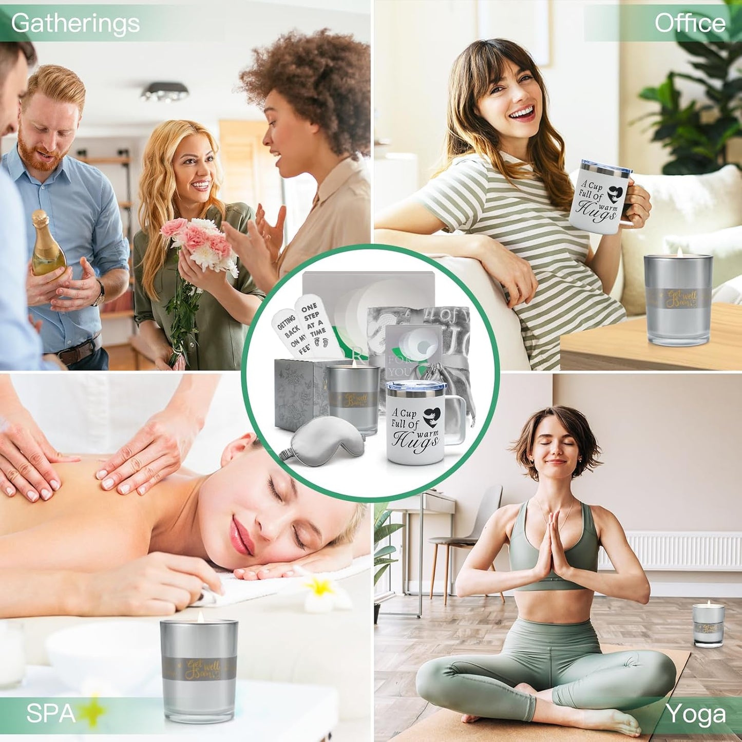 Get Well Soon Gifts for Women, Birthday Gifts for Women, Thoughtful Gift Basket for Women, Sympathy and Self Care Package for Women after Surgery, Show You Care with Encouragement Gift Box for Women