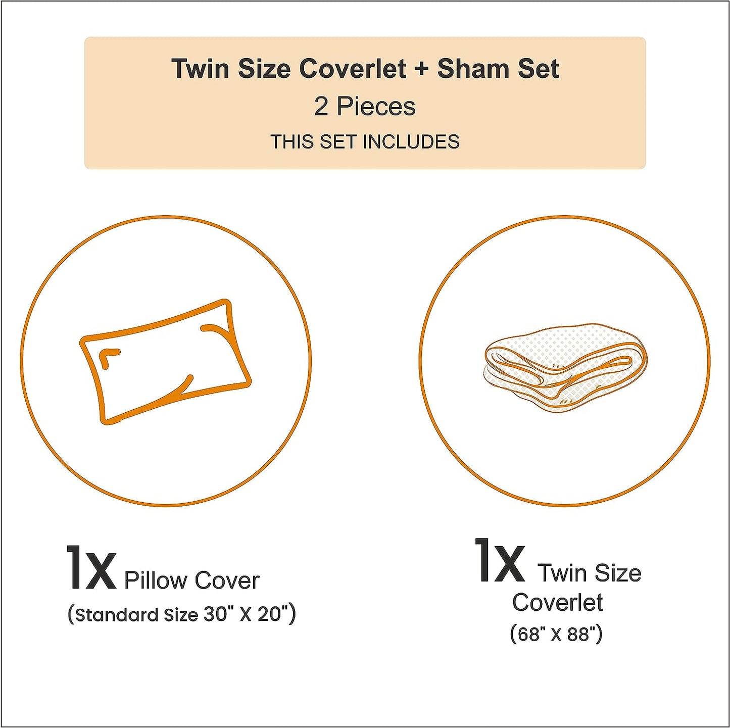 Horse Coverlet, Strong Bay Horse Rearing in Blossoming Rural Summer Field Trees, 2 Piece Decorative Quilted Bedspread Set with 1 Pillow Sham, Twin Size, Pink Brown