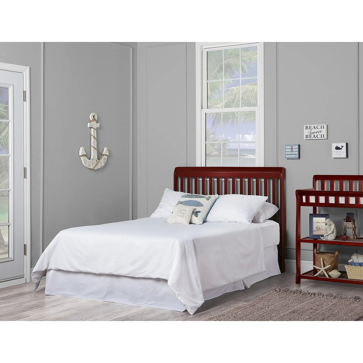 Ashton 5-In-1 Convertible Crib, Cherry, Greenguard Gold and JPMA Certified