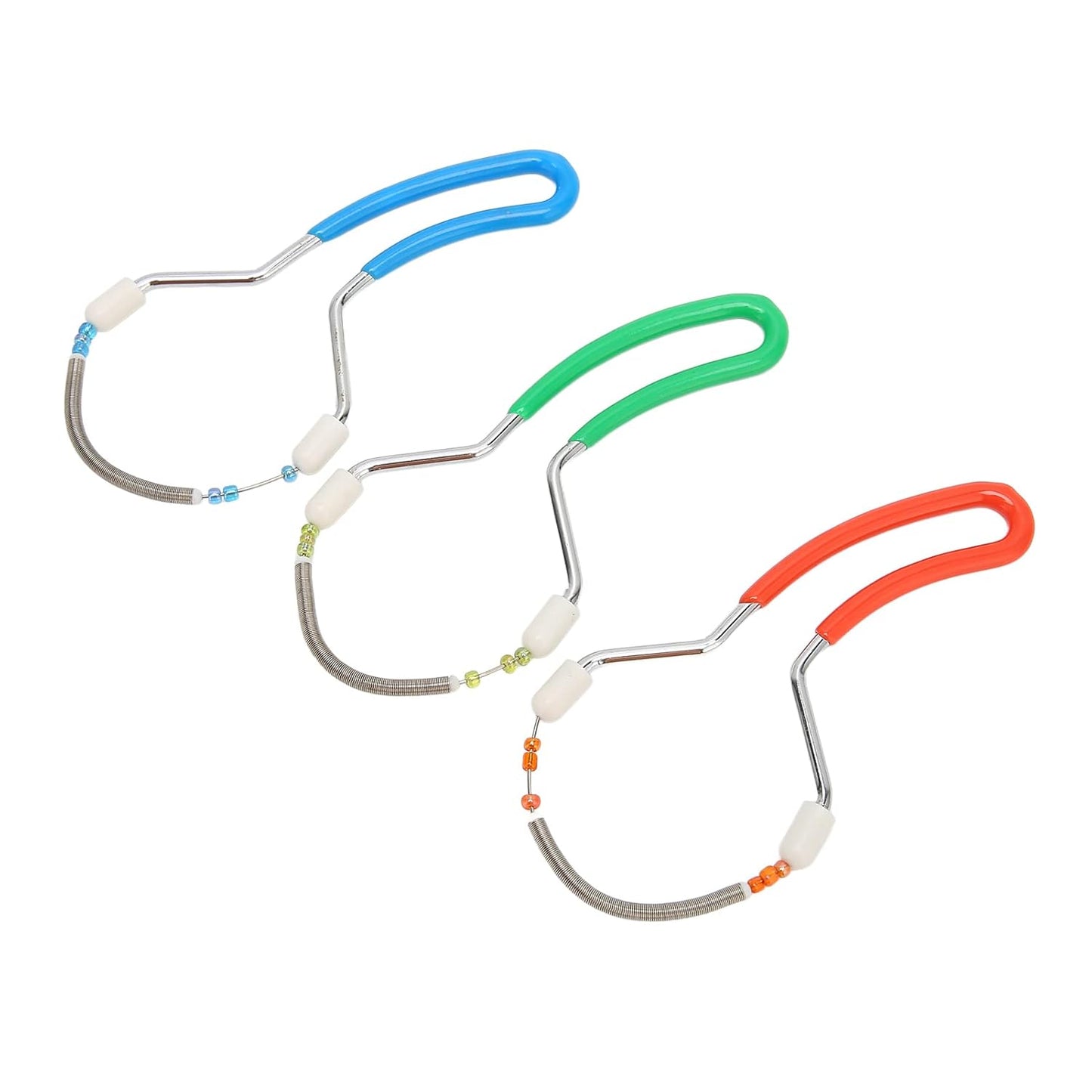 3Pcs Spring Facial Hair Remover, Manual Handheld Epilator Eyebrow Face Threading Tool Removing Women Lip Chin Cheeks Neck Removal Threading Hair Removal Spring Facial Remover for Face Manual Epilator
