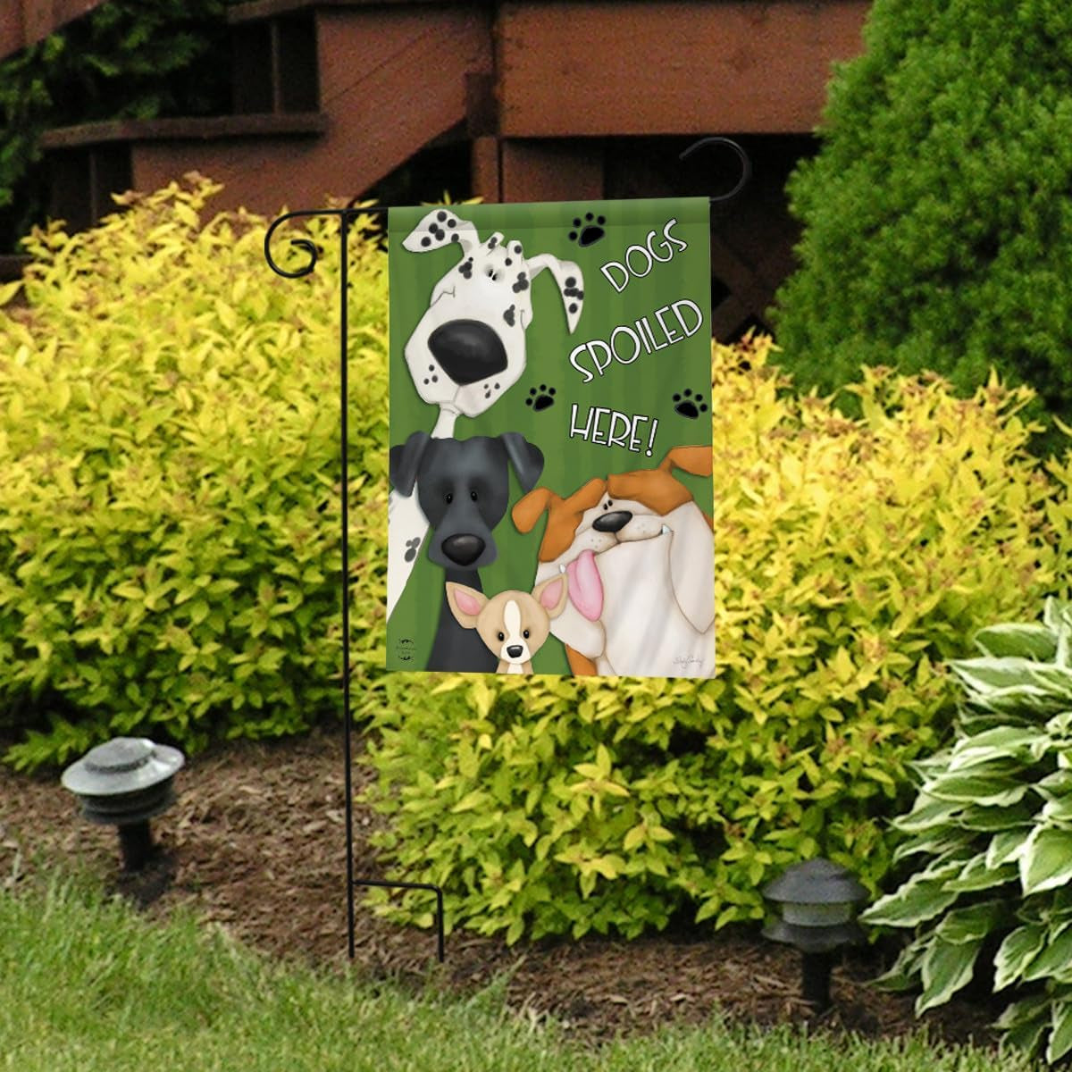 Spoiled Dogs Fall Garden Flag