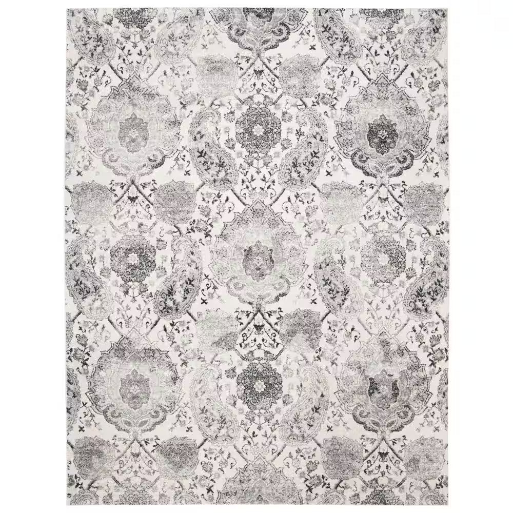 Madison Cream/Light Gray 7 Ft. X 9 Ft. Border Area Rug