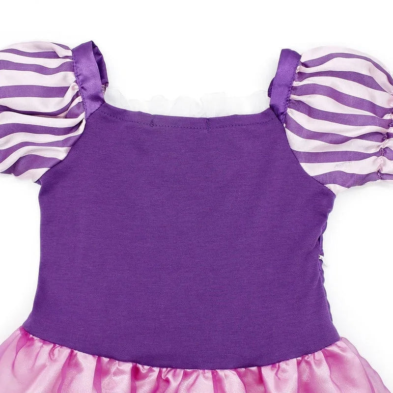 Rapunzel Dress for Girls Floral Puffy Rapunzel Princess Costumes Kids Dress up Halloween Cosplay Birthday Dresses up with Accessories 120 CM 5-6 Years