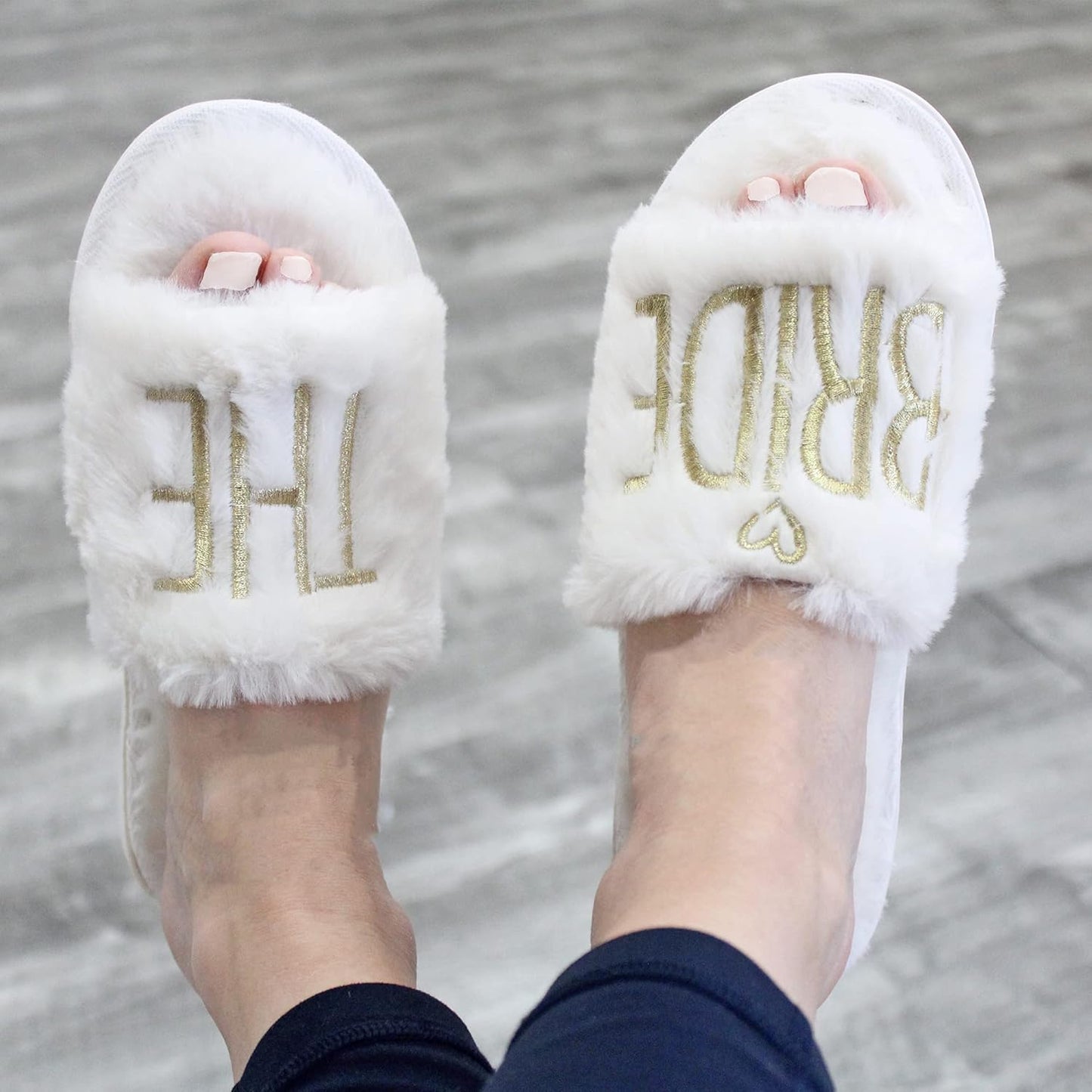 Wedding Slippers - Bride Slippers, Bridesmaid Slippers, Getting Ready Outfits Bridal Party, I Do Crew Slippers, Bride Slippers for Wedding Day