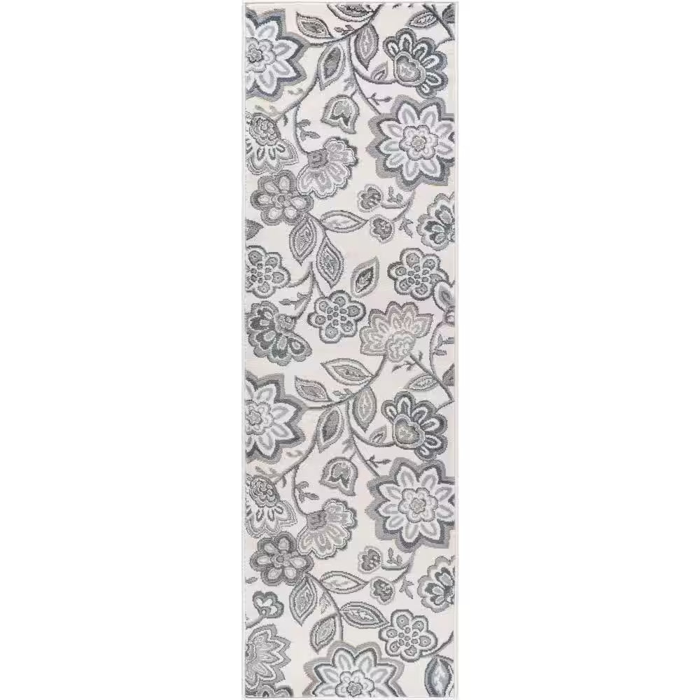 Madison Floral Cream 5 Ft. X 7 Ft. Indoor Area Rug