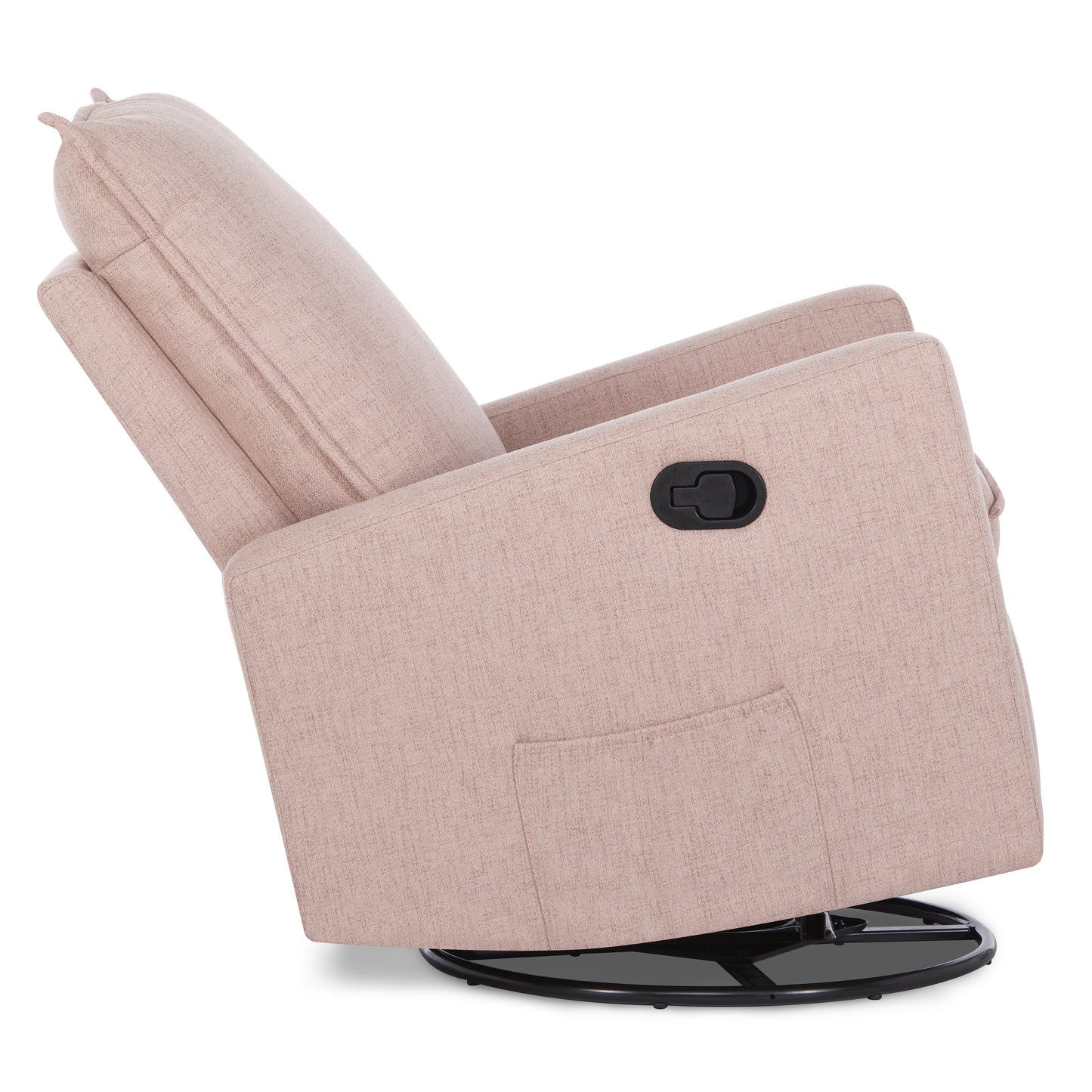 Faye Glider Recliner, Swivel Glider, Easy Assembly, Rose, Nursery Glider