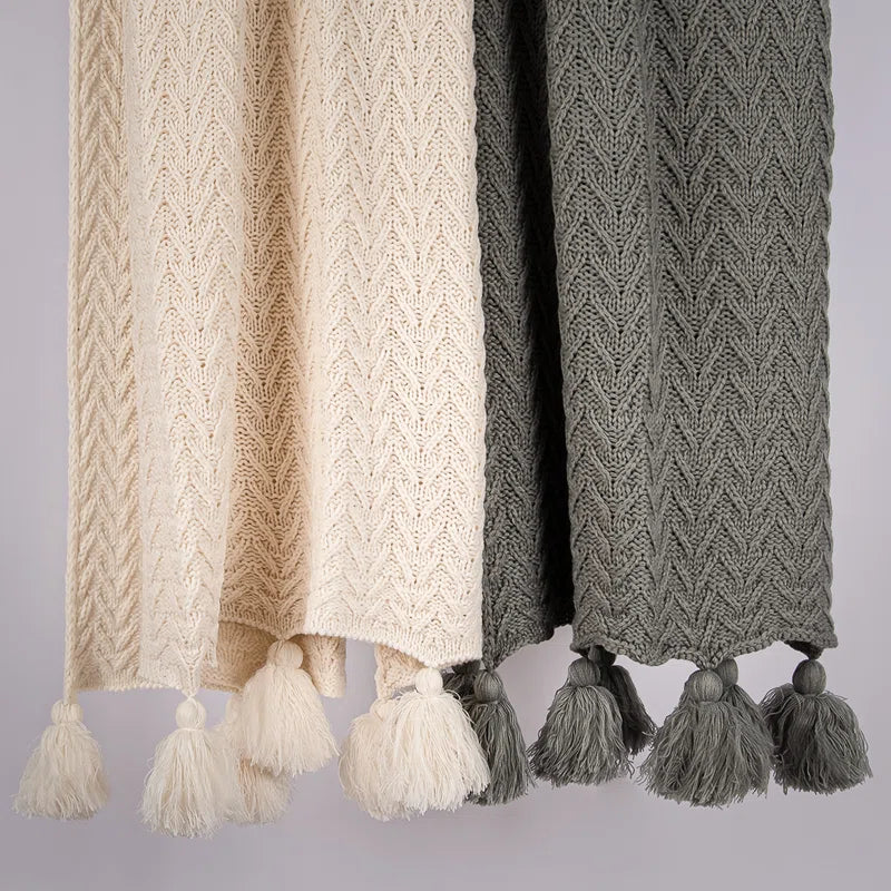 Hallie Knitted Throw Blanket