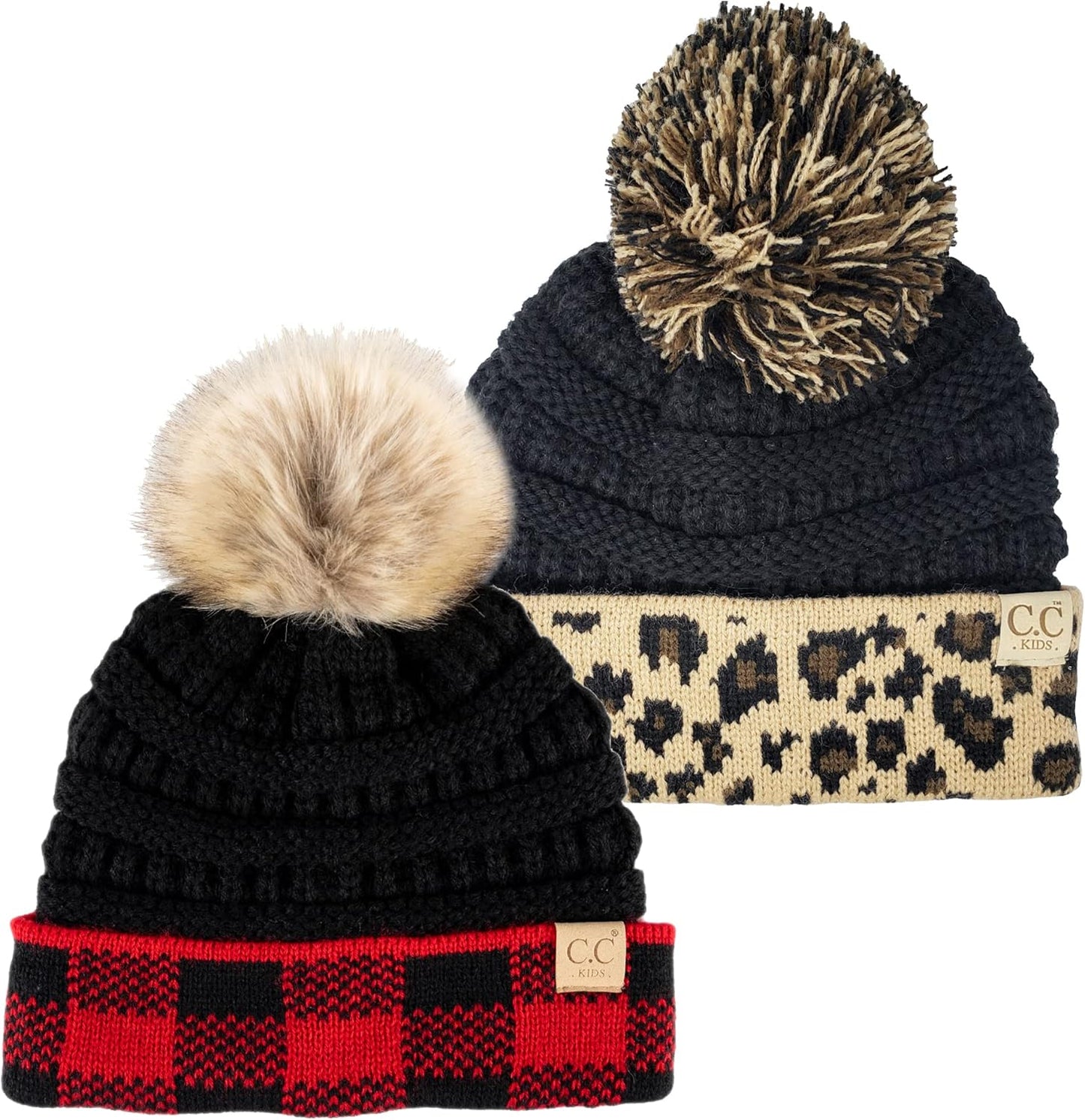 Cozy Toddler Cable Knit Pom Beanie - Warm Winter Hat for Kids