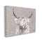 Grumpy White Buffalo on Floral Print Farm Animal Canvas Wall Art Design by Michele Norman, 30" X 40"