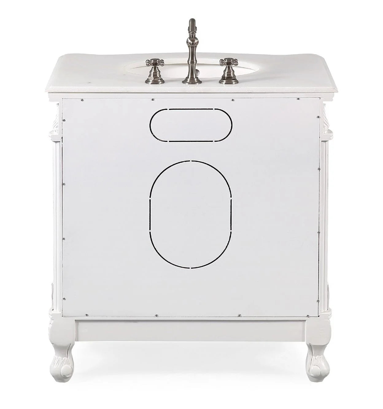 32" Fiesta Antique Victorian Classic Style White Bathroom Vanity CF-2873W-AW