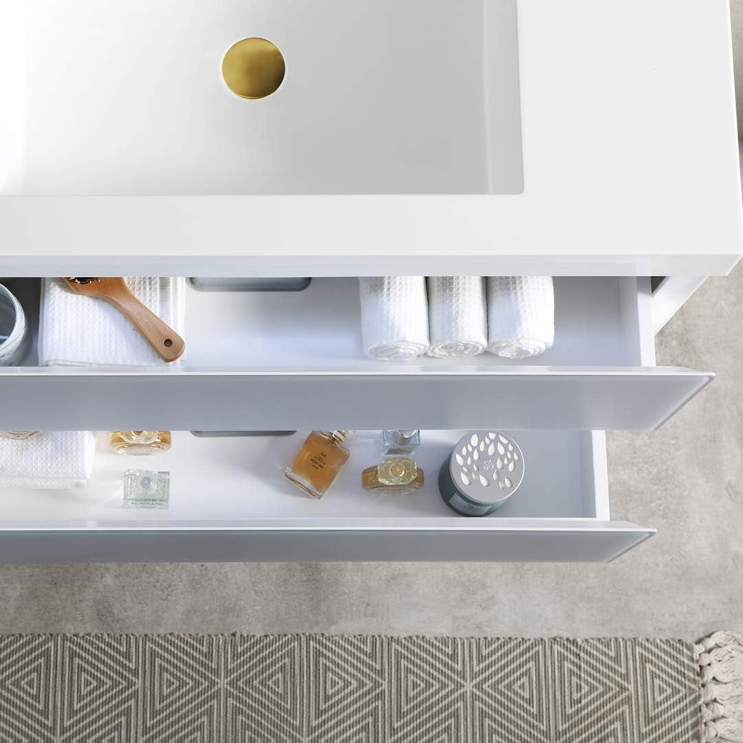 LED Lighted Bathroom Vanity Sink Combo Provides the Dual Benefits of Vanity with Sink and Comfortable Dimmed Bathroom Vanity Light, 018 48 24 C MT12 (48 Inch, Light Grey)
