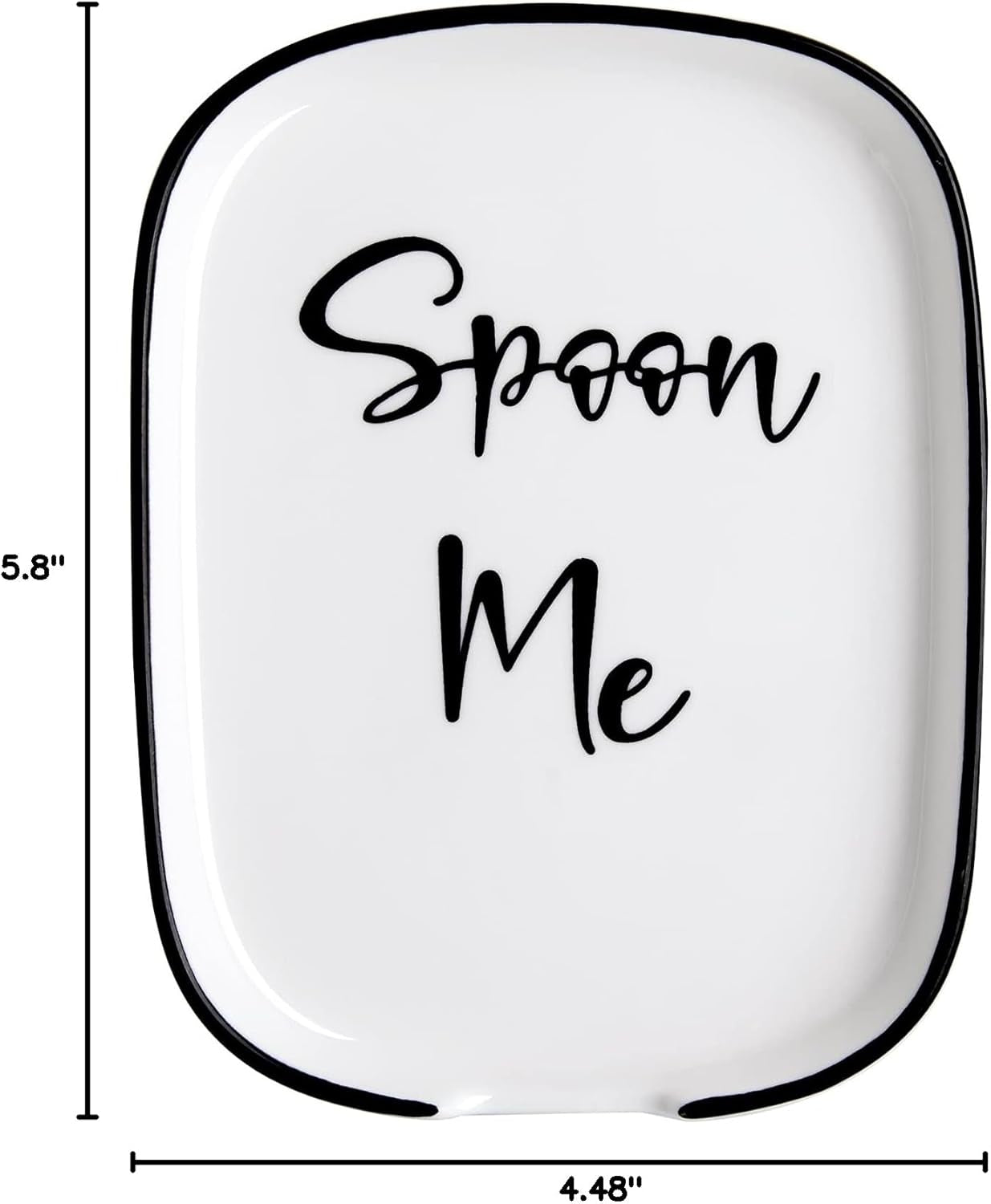 Ceramic Spoon Rest for Stove Top, Large Spoon Holder, Spoon Rest for Kitchen Counter, White Coffee Spoon Rest, Heat-Resistant Cooking Utensil Rest, Modern Farmhouse Kitchen Décor