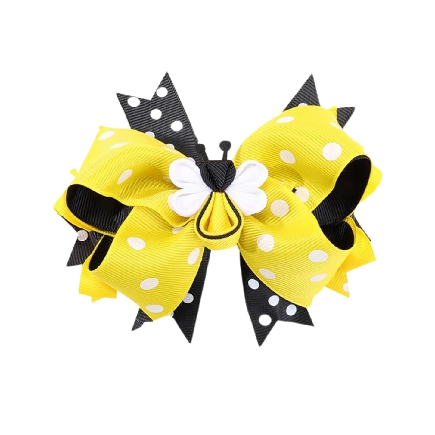 Cute Bows for Girls: Yellow Bee Hair Accessories, Ribbon Hair Clips, and Spring Barrettes for Hair Decorations