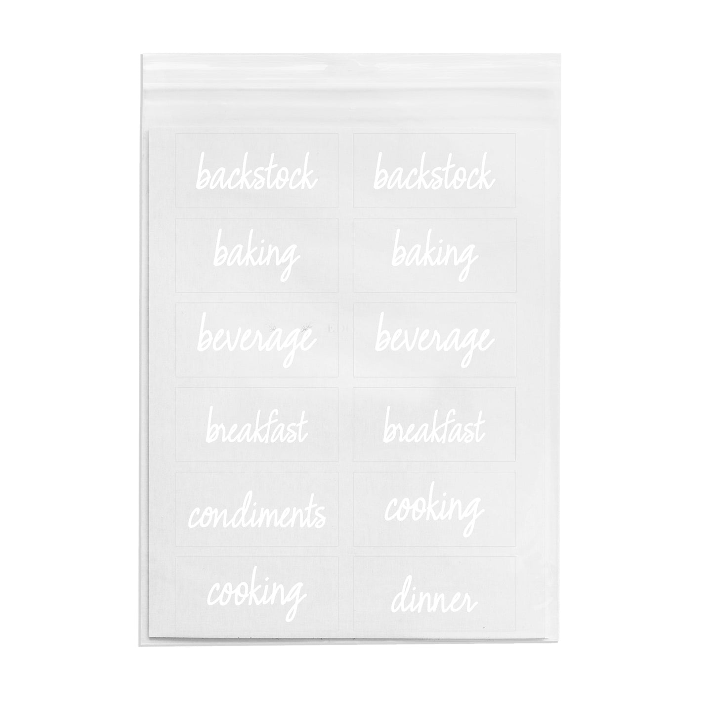 Clear Pantry Labels, Pack of 24