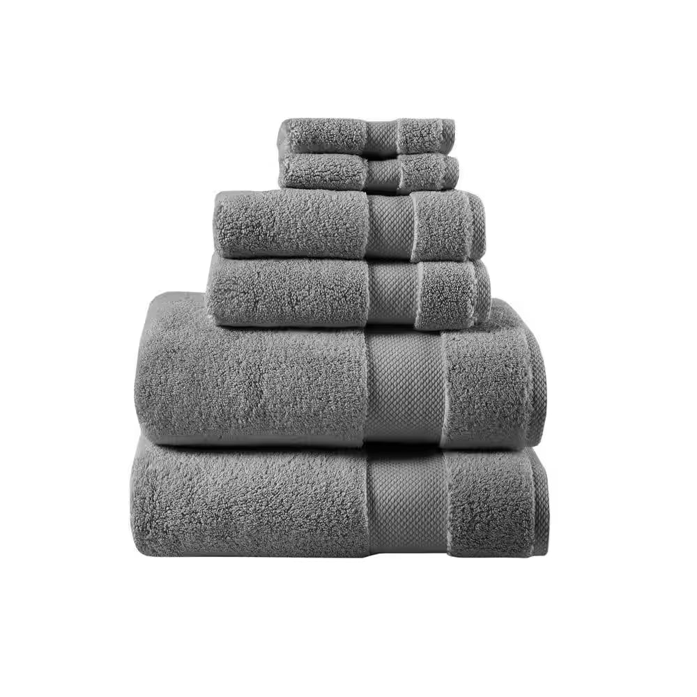 Splendor 6-Piece Blue 1000 GSM 100% Cotton Bath Towel Set