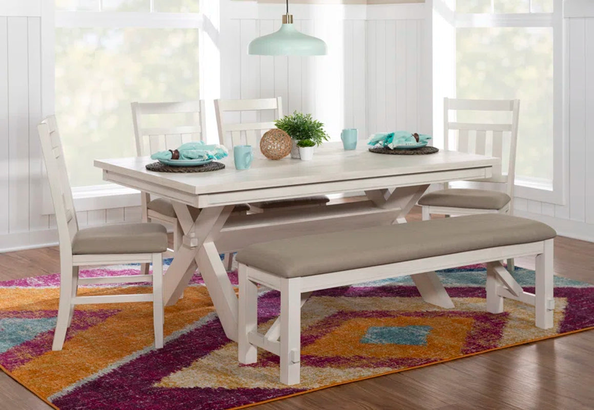 Gigi 6-Piece Upholstered Trestle Dining Set