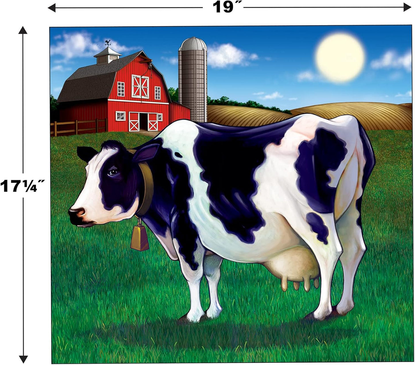 Pin the Tail on the Cow Game Party Supplies : Farm