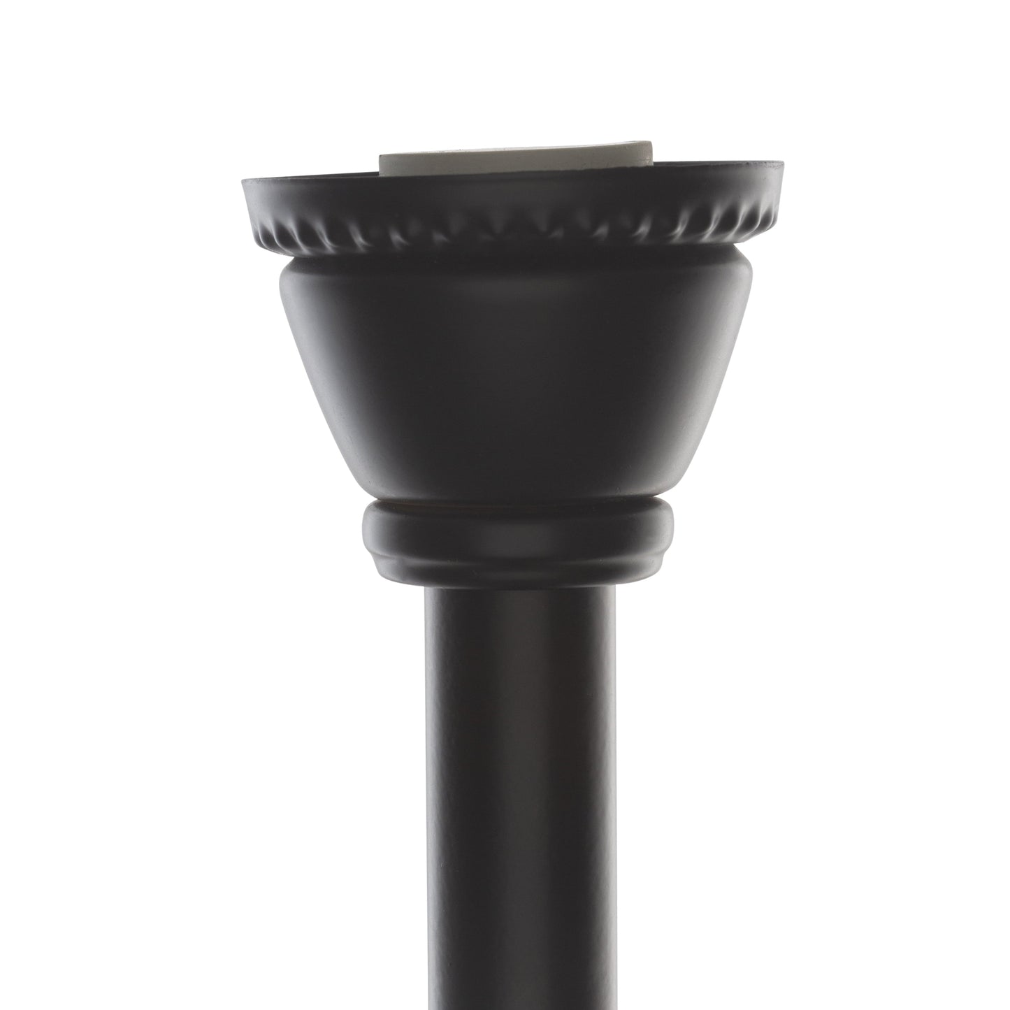 42" to 72" Adjustable Steel Straight Shower Curtain Tension Rod, Black