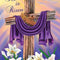 Easter Cross Garden Flag