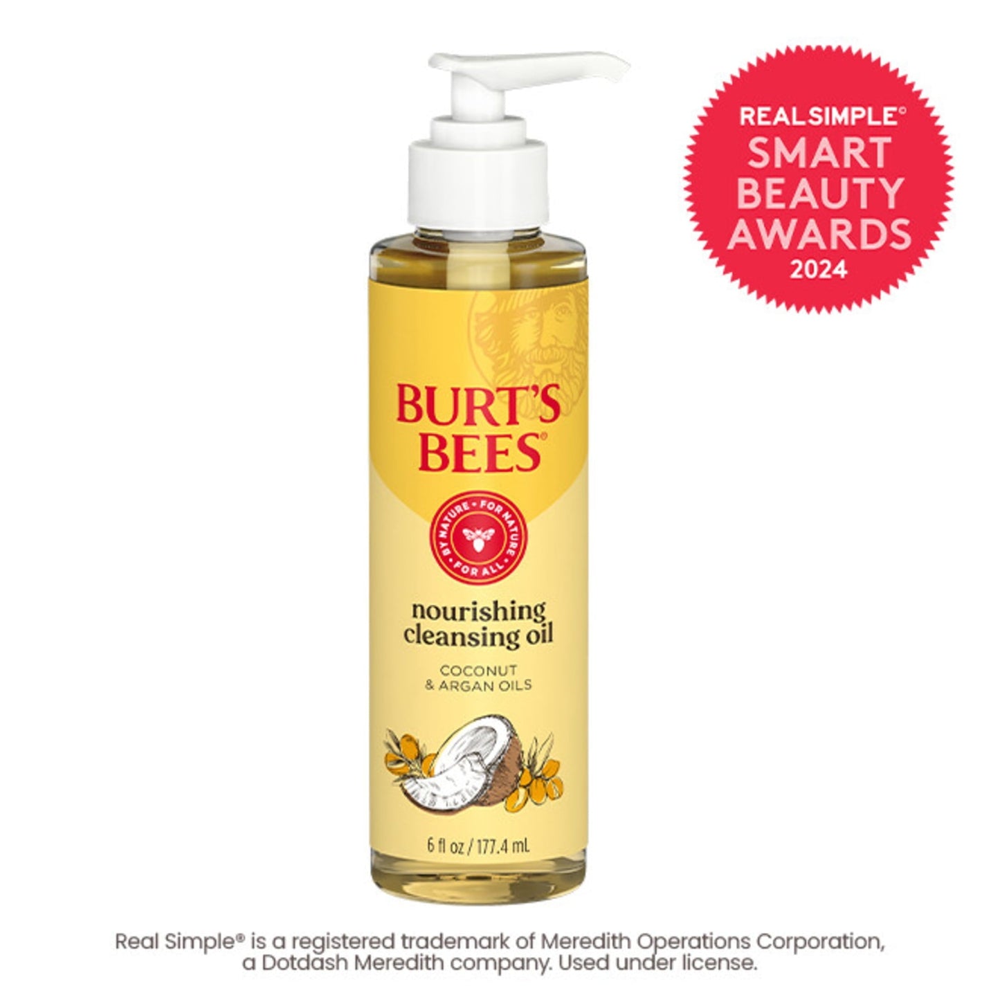 Burts Bees Nourishing Cleansing Oil with Coconut and Argan Oils, 6 Fluid Ounces