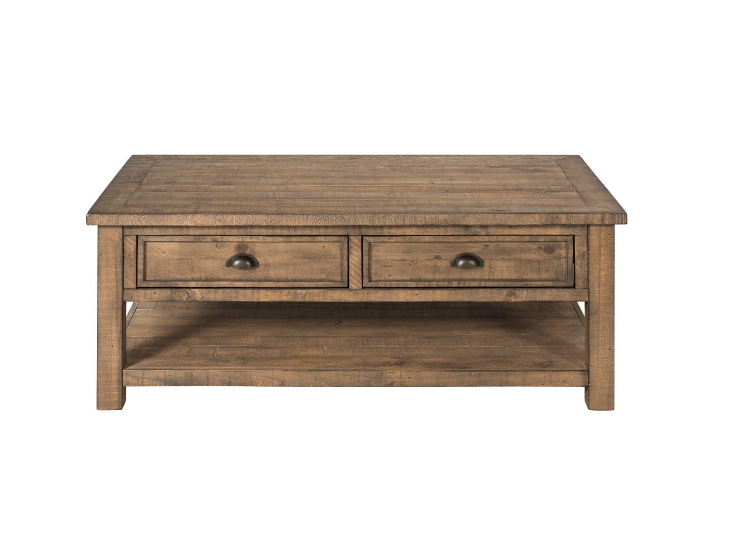 Monterey Solid Wood 2 Drawer Coffee Table White and Gray