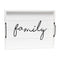 15.5" X 12" Decorative Wood Serving Tray, "Family", White Wash