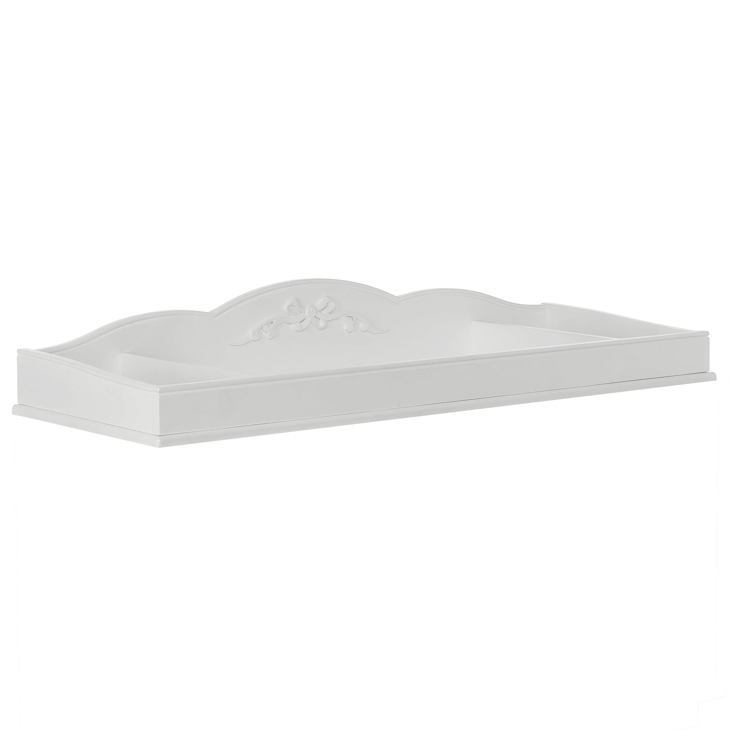 Aurora Change Tray I Lasting Quality I Intricate Ribbon Bow Scrollwork, Frost