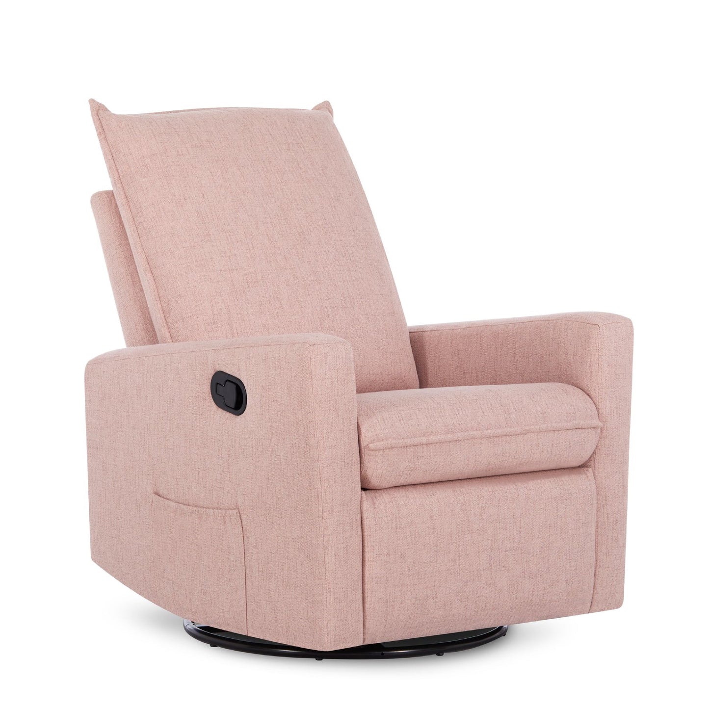 Faye Glider Recliner, Swivel Glider, Easy Assembly, Rose, Nursery Glider