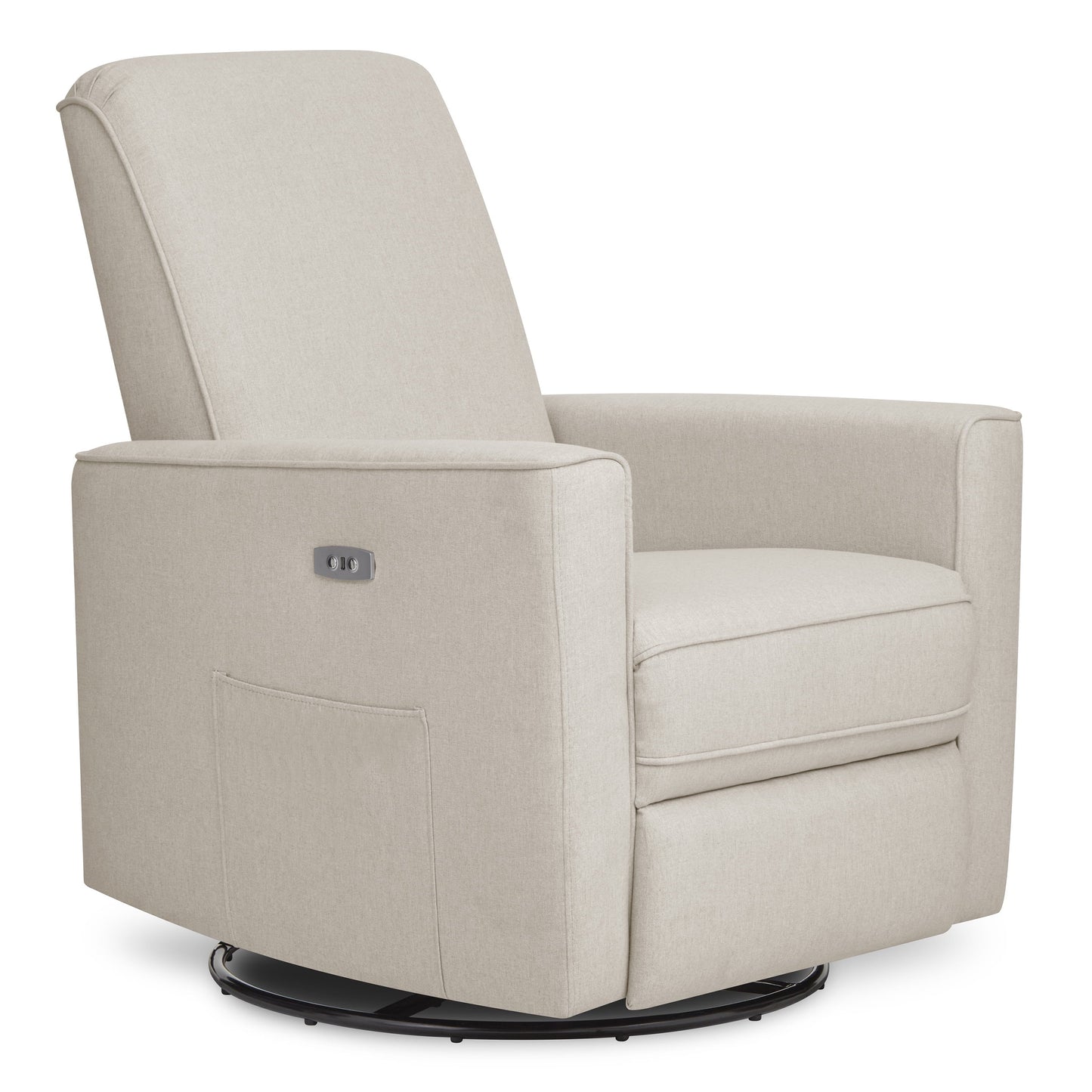 Evolur Harlow Power Recliner Glide Rocker with USB Port, Misty Grey, Greenguard Gold Certified