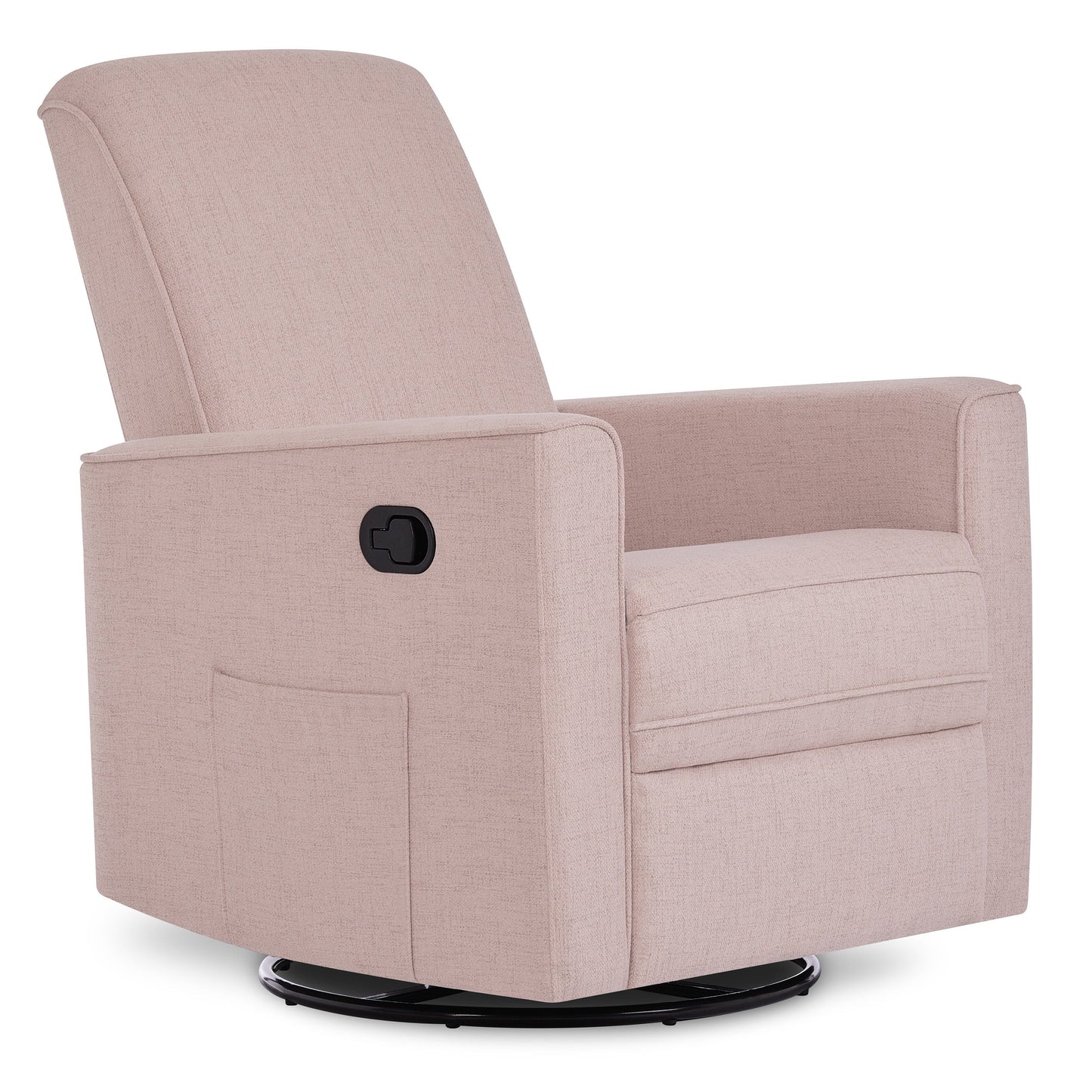 Raleigh Glider Recliner Rose with High Backrest Support, Durable Polyester Fabric