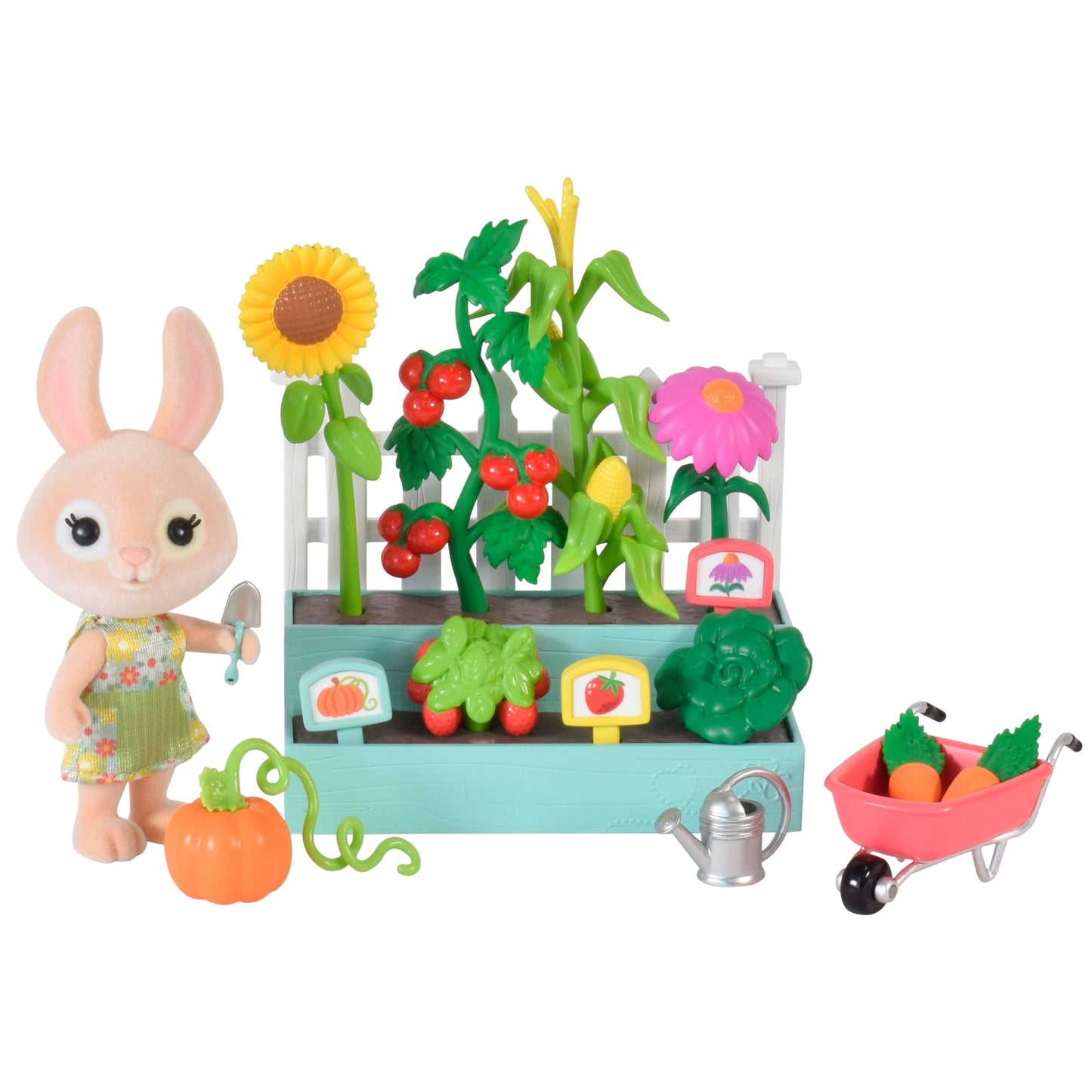 Time to Garden Playset with Bunny Figure, 16 Pieces, Children Ages 3+