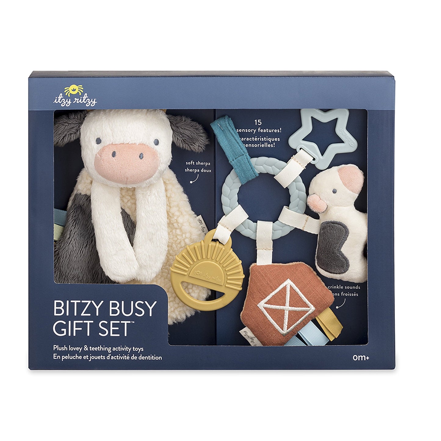 Bitzy Busy Toy & Teether Unisex Gift Set - Farm 0M+ Multi Color