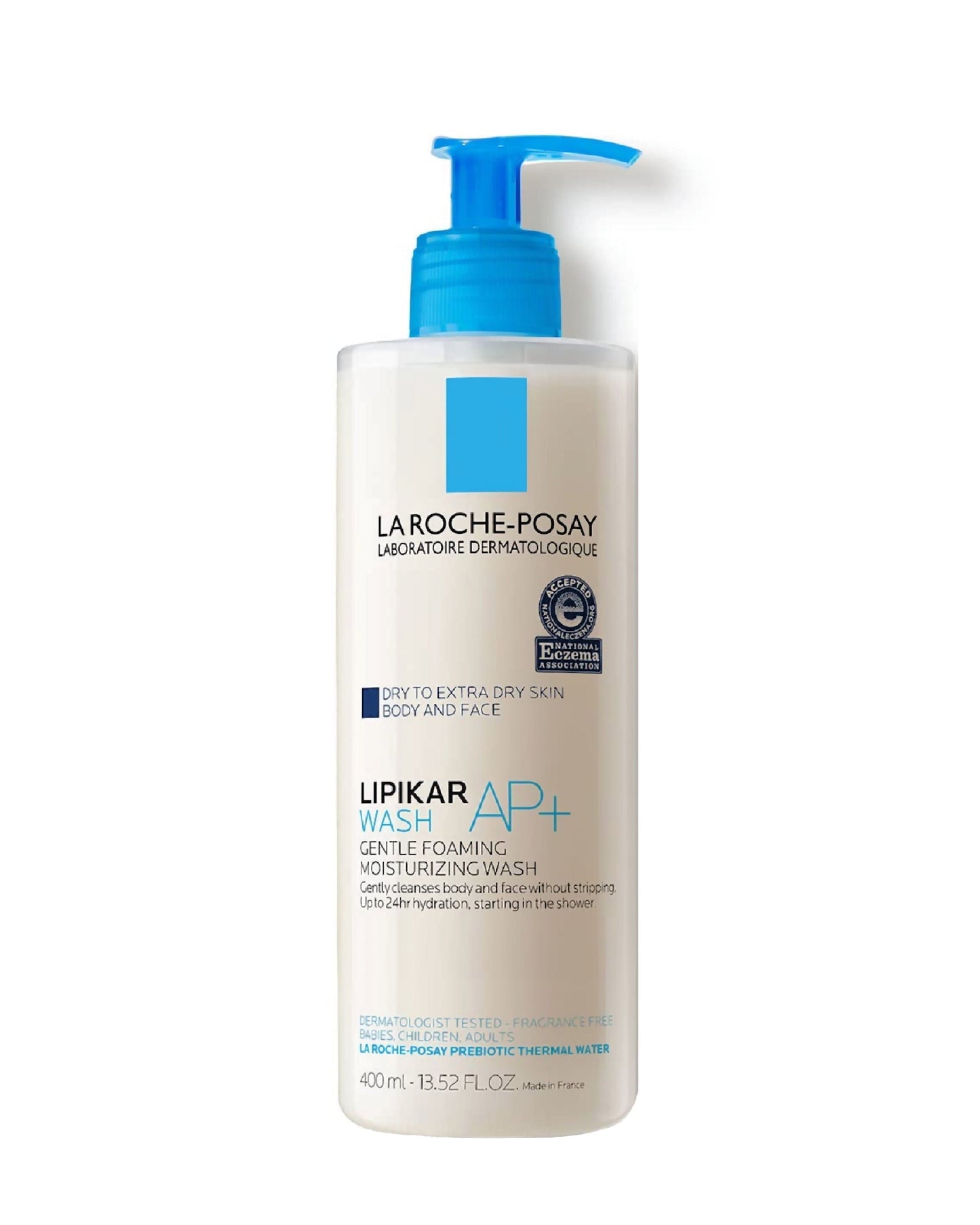 Lipikar AP+ Gentle Foaming Moisturizing Wash for Face and Body 13.52 Fl Oz (400Ml)