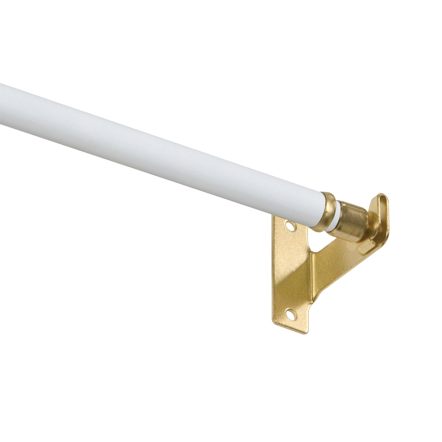 7/16" White round Sash Curtain Rod, 48-84"