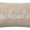 Life Styles Embroidrd Blessed Natural 12" X 21" Throw Pillow