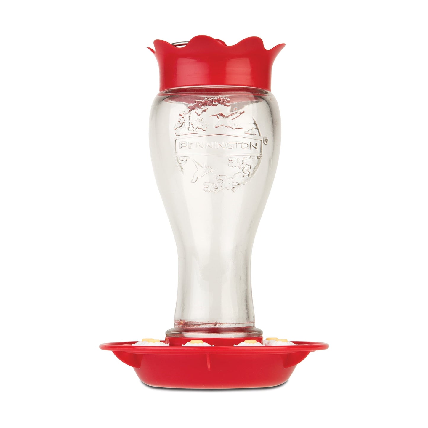 Glass Red Hummingbird Feeder, 16 Oz Nectar Capacity