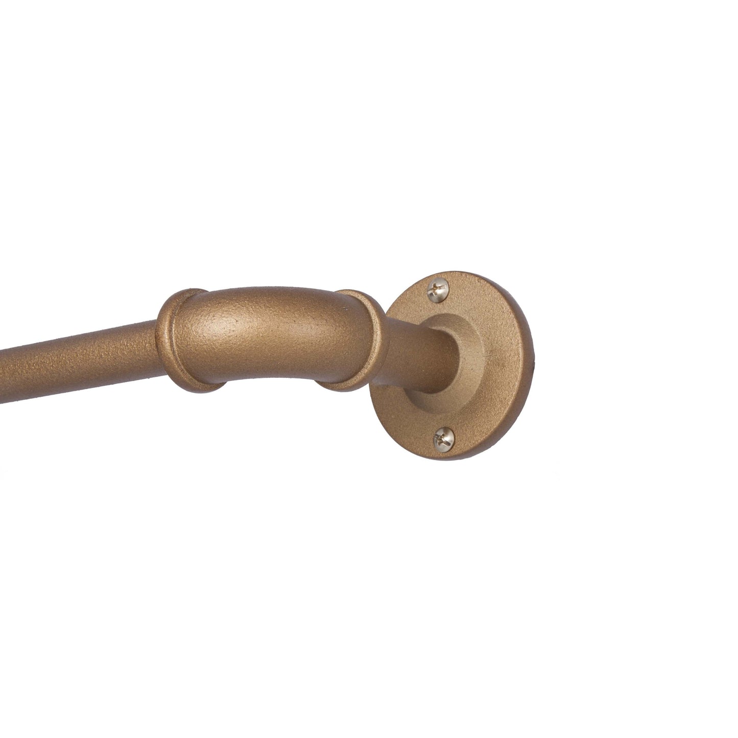 Bronn 3/4" Light Blocking Wrap around Window Curtain Rod, 36-66", Aged Brass