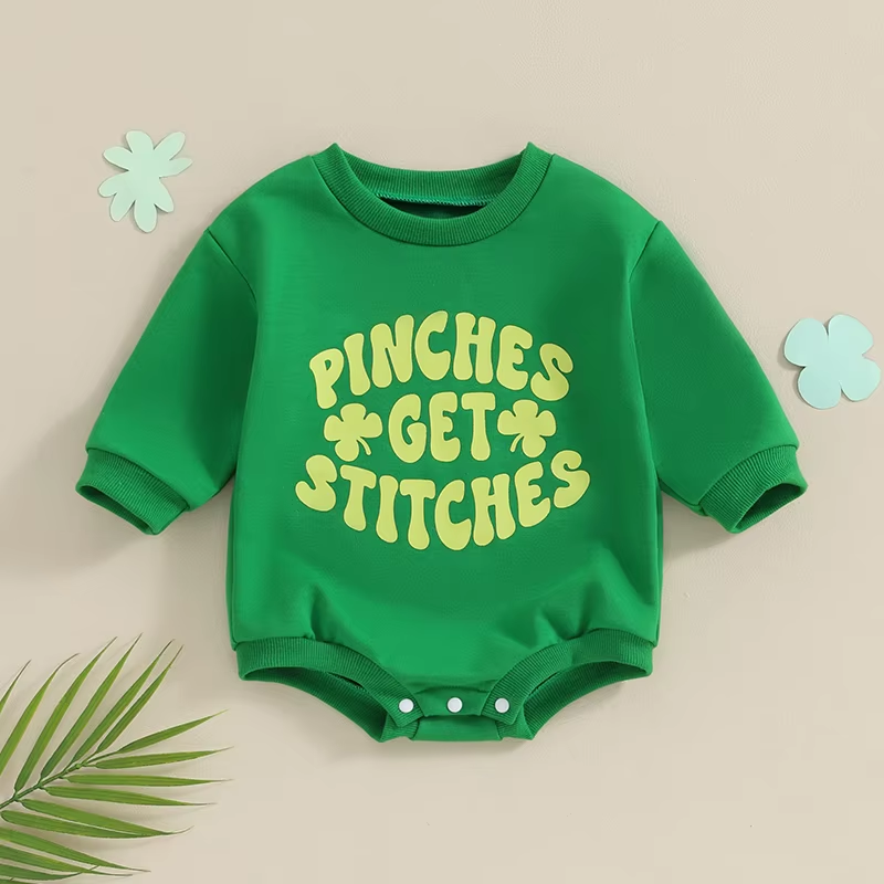 Toddler Baby Boy Girl St Patrick S Day Outfits Saint Patricks Day Sweatshirt Romper Lucky Charm Clothes