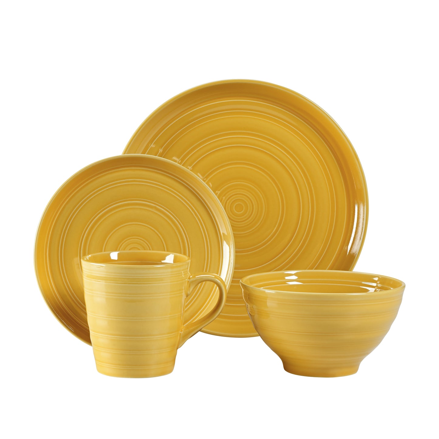 Farmhouse 16-Piece Dinnerware Set, Yellow