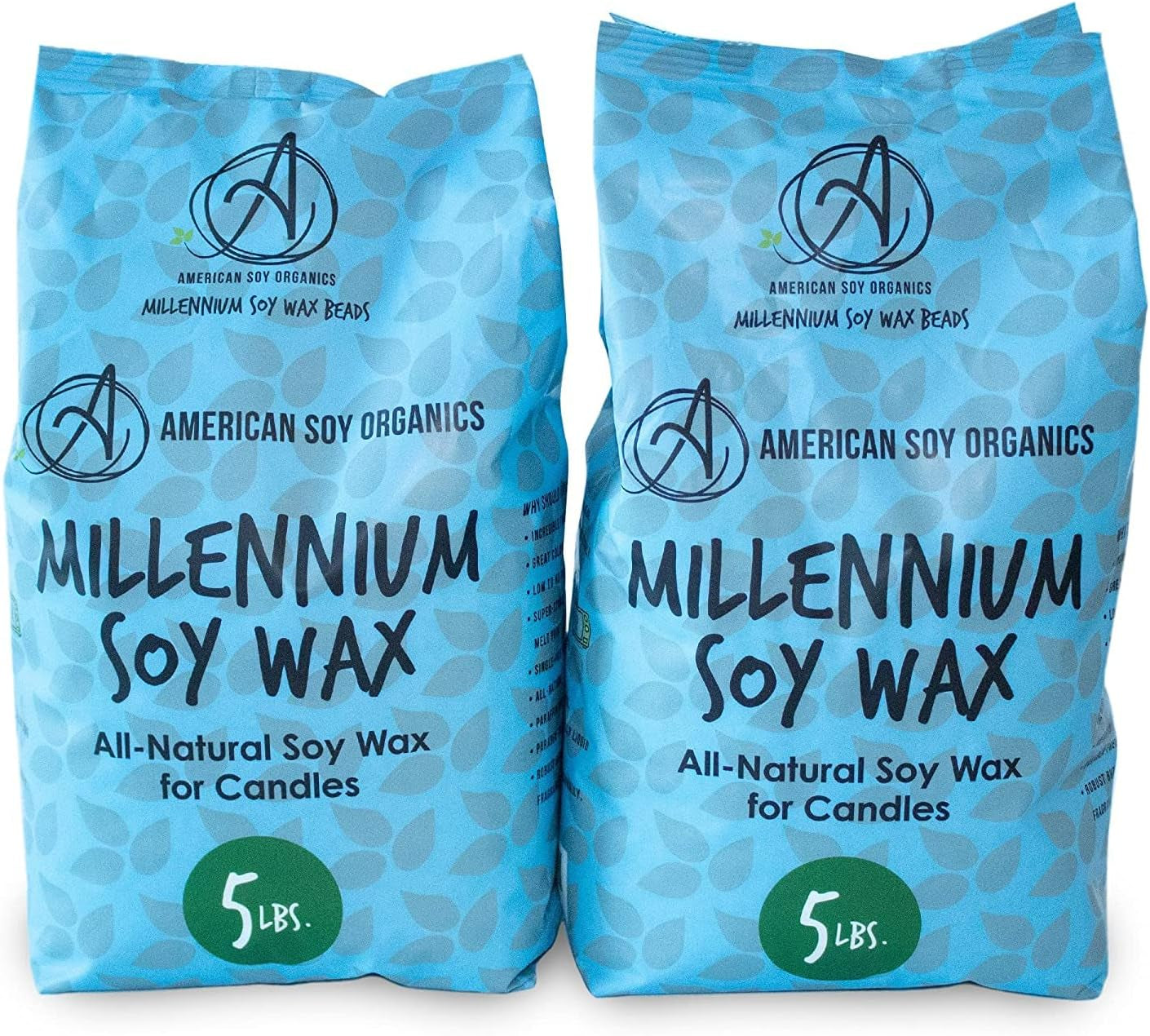 Millennium Soy Wax Beads for Candle Making - Natural Candle Making Supplies - Paraffin-Free, Beeswax-Free Candle Wax for Container Candles, Tealights and Wax Melts, 10 Lbs