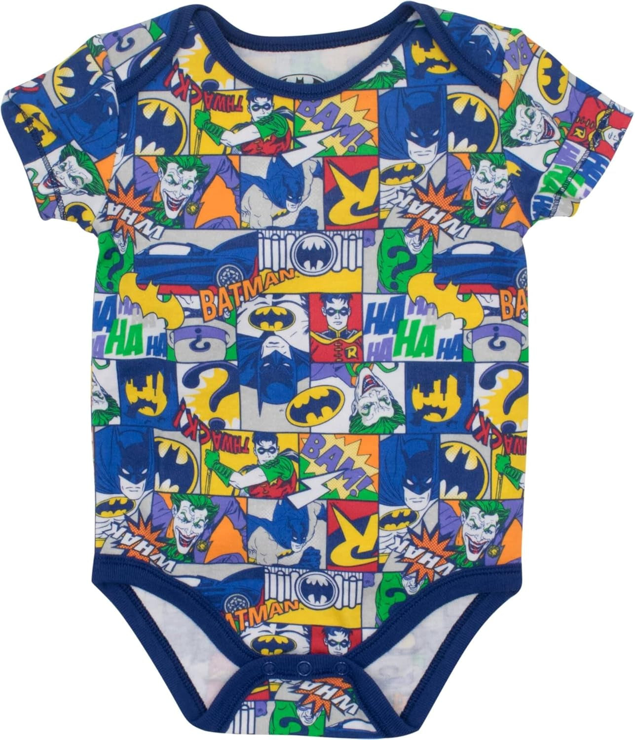 Justice League DC Comics Baby 5 Pack Cosplay Costume Bodysuits Newborn to Infant Sizes (Newborn - 24 Months)