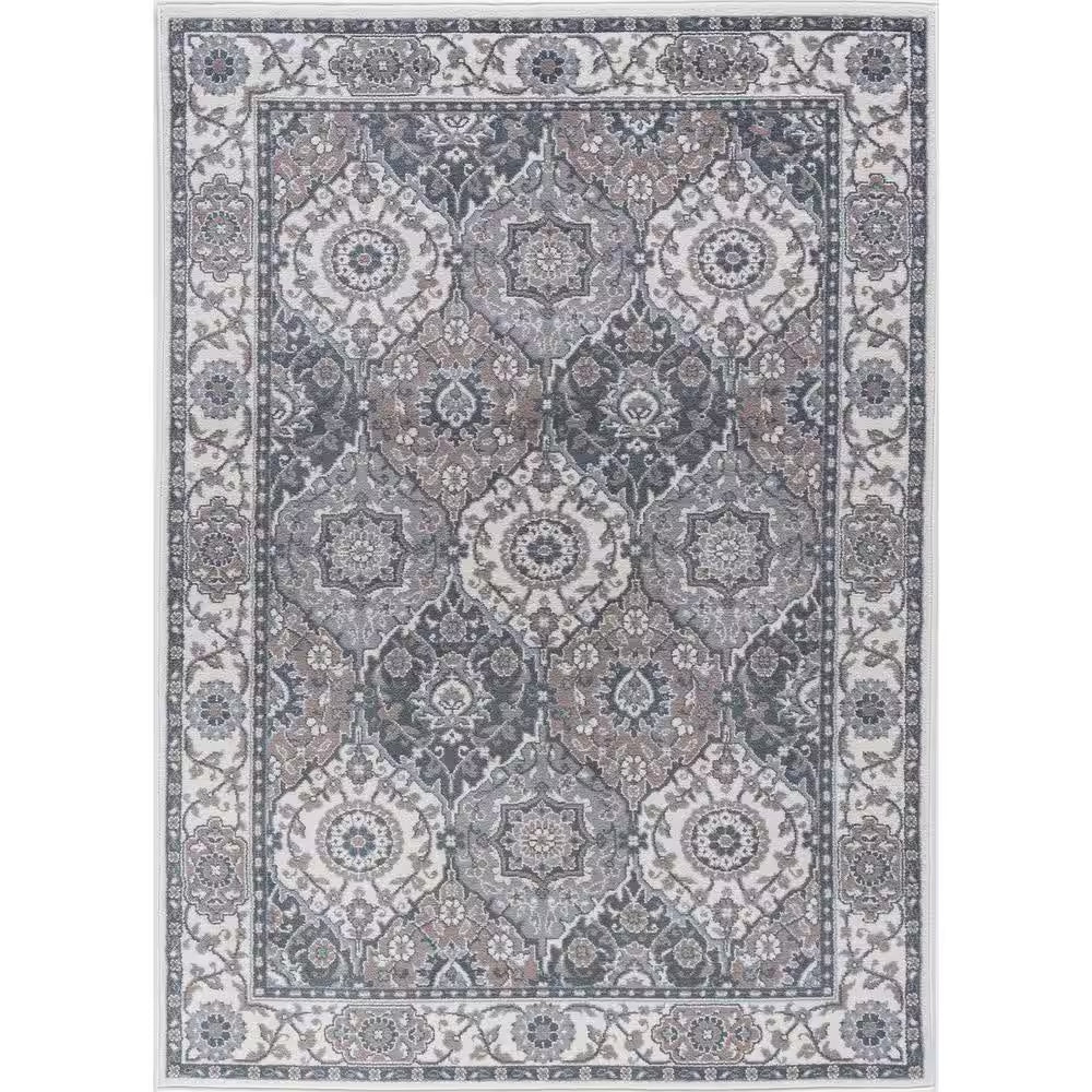 Madison Oriental Gray 8 Ft. round Indoor Area Rug