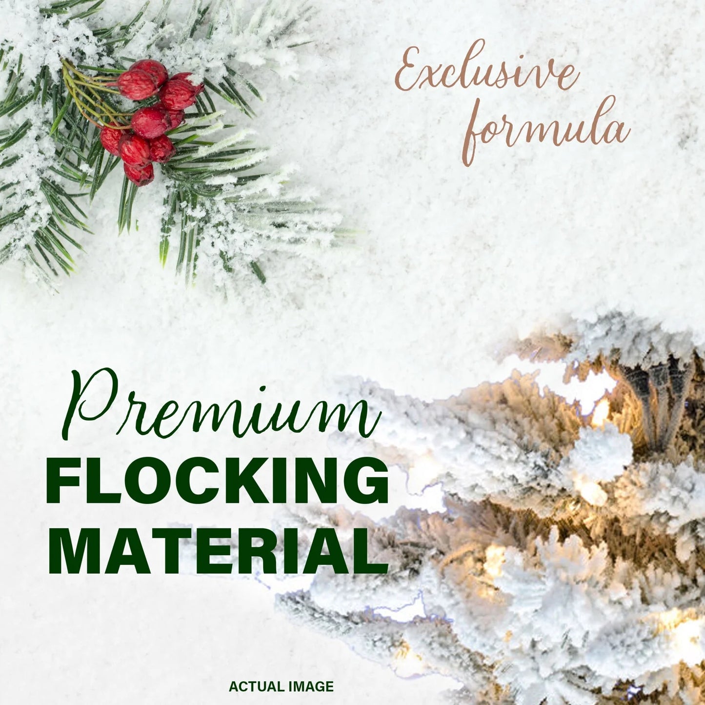 Pre-Lit Warm White 1600 LED Lights Mountain Pine Snow Flocked Artificial Christmas Tree, 12'