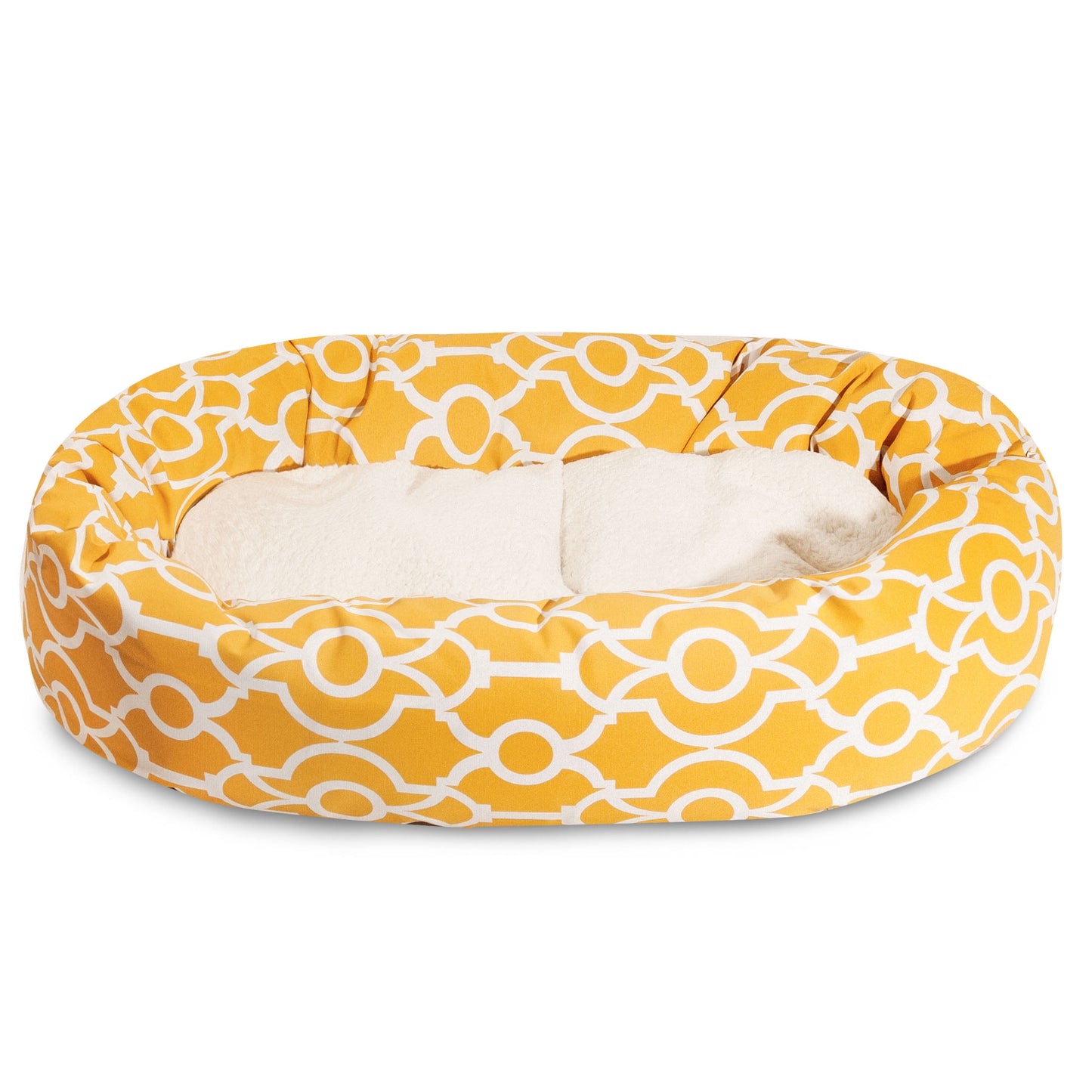 Sherpa Athens Bagel Pet Bed for Dogs, Calming Dog Bed Washable, Large, Citrus