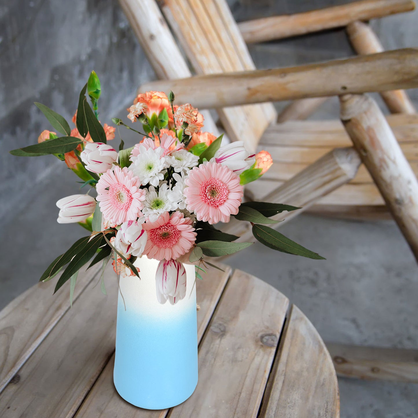 Ceramic Vase - Flower Vase Minimalism Style for Modern Table Shelf Home Decor, Fit for Fireplace Bedroom Kitchen Living Room Centerpieces Office Desk